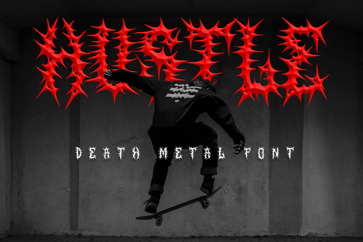 SALVOR Metal Horror Blackletter Font, a Blackletter Font by dansdesign (Photo 14 of 20)