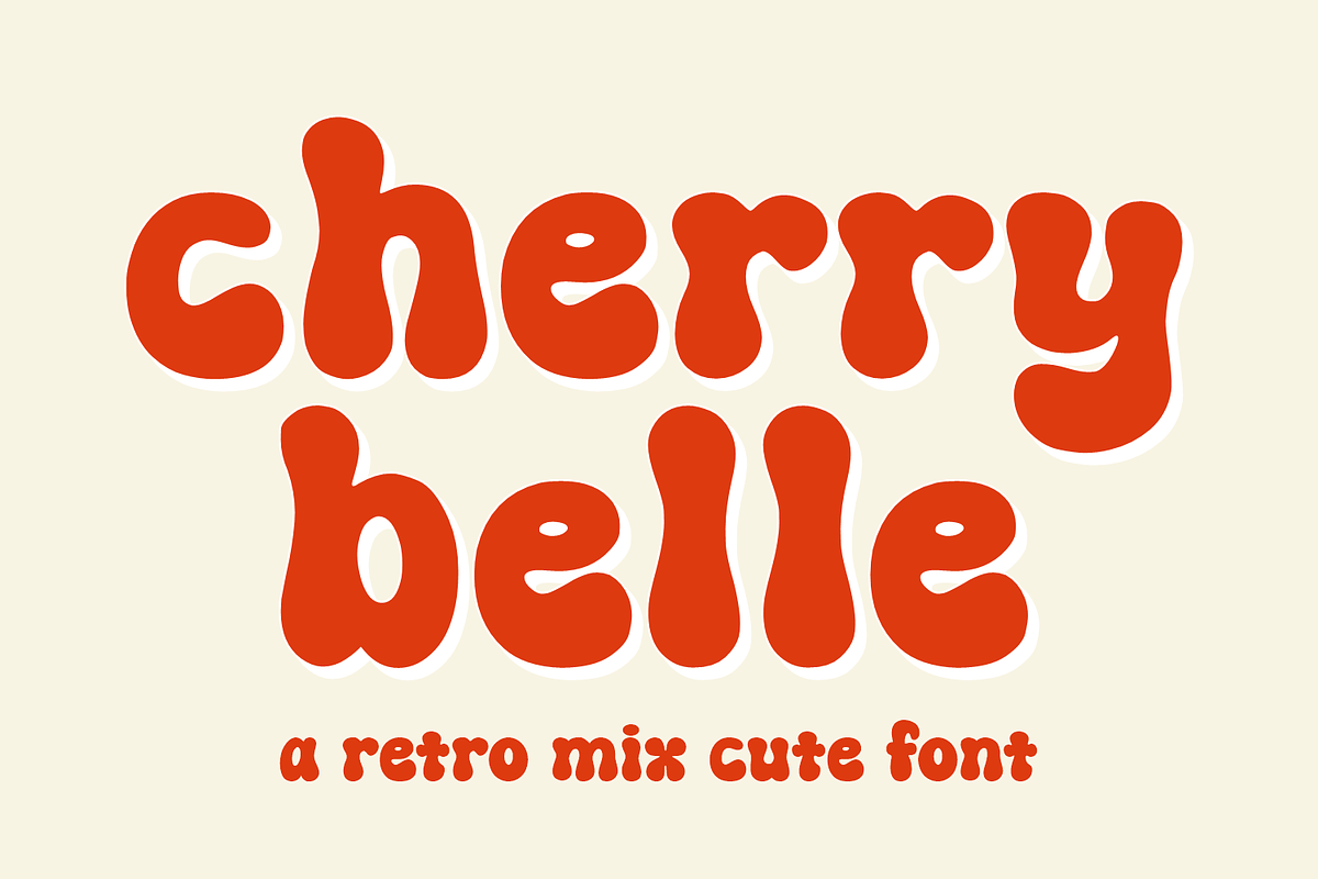 Cherry Belle - Retro Groovy Font, a Handwritten Font by Keithzo (Photo 1 of 5)