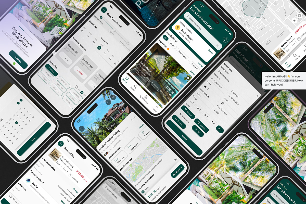 Hotel Booking Mobile App UI KIT, an UI Kit Template by Muhammad_Ahmad (Photo 4 of 6)