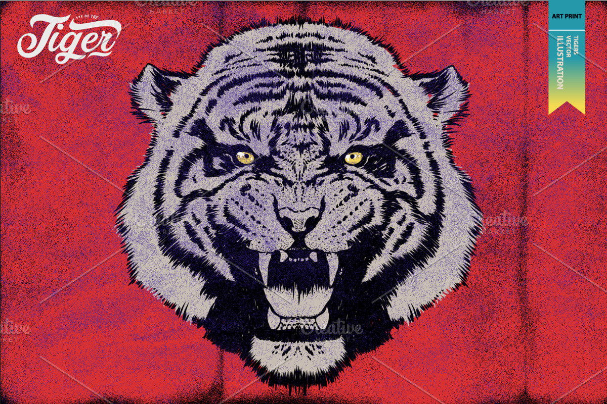 EYE OF THE TIGER-Vector illustration, an Animal Illustration by Artistic & Unique (Photo 2 of 6)