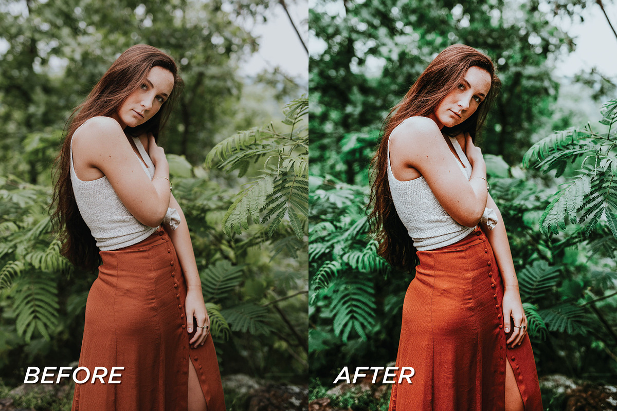 15 Moody Green Lightroom Presets, a Preset Add-On by TheWayfarerShoppe (Photo 5 of 7)