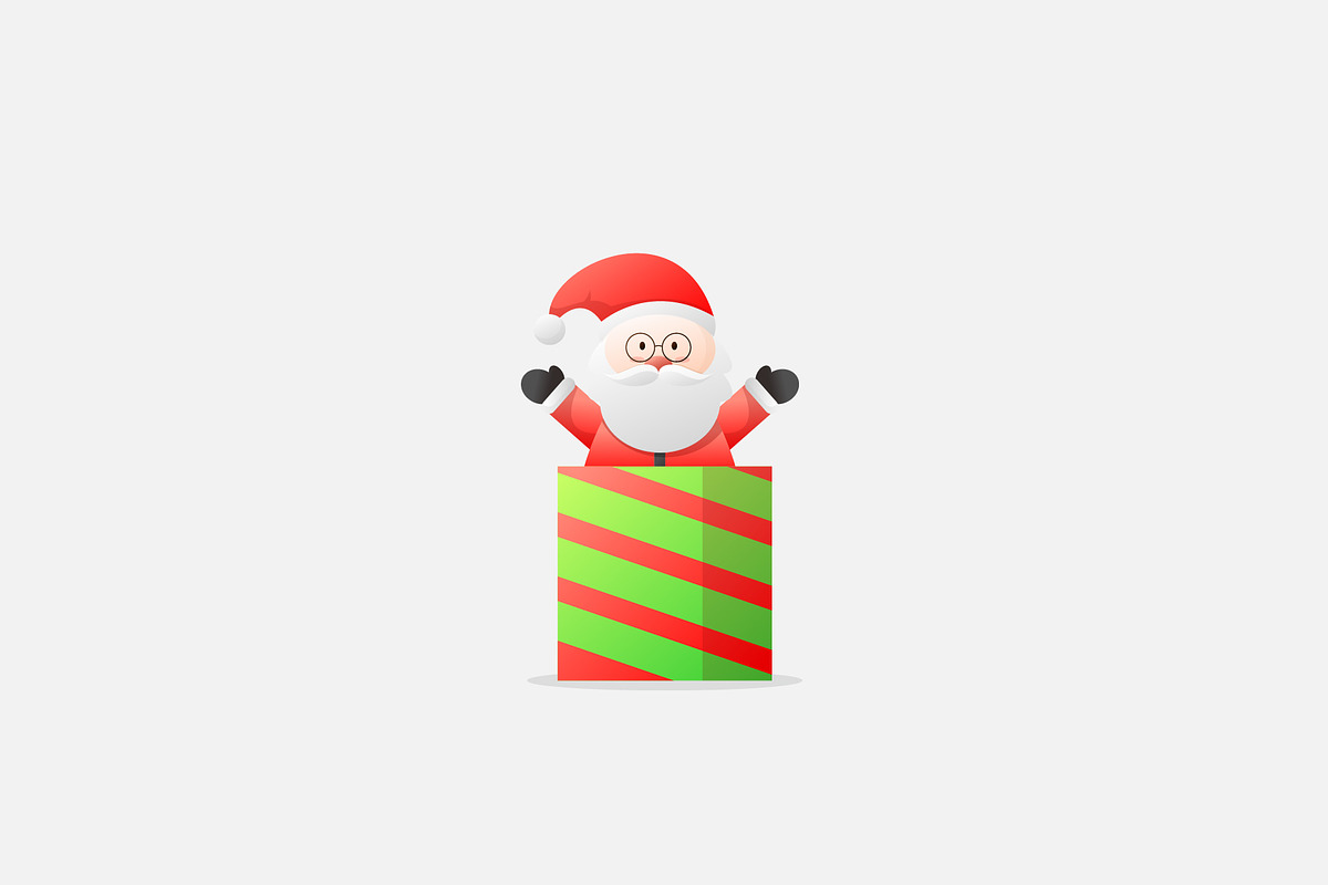 santa claus design icon illustration, a Branding & Logo Template by OmerStudio