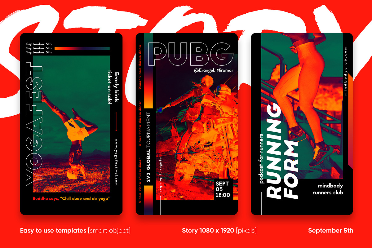 Cyberpunk Social Media Pack +Stories, a Social Media Template by September 5th (Photo 5 of 14)