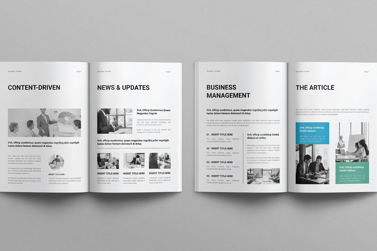 Newsletter Template, a Brochure Template by E-Type (Photo 3 of 7)