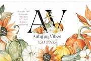 Autumn Vibes. Pumpkins Watercolor, an Illustration by LABFcreations (Thumbnail 1 of 21)