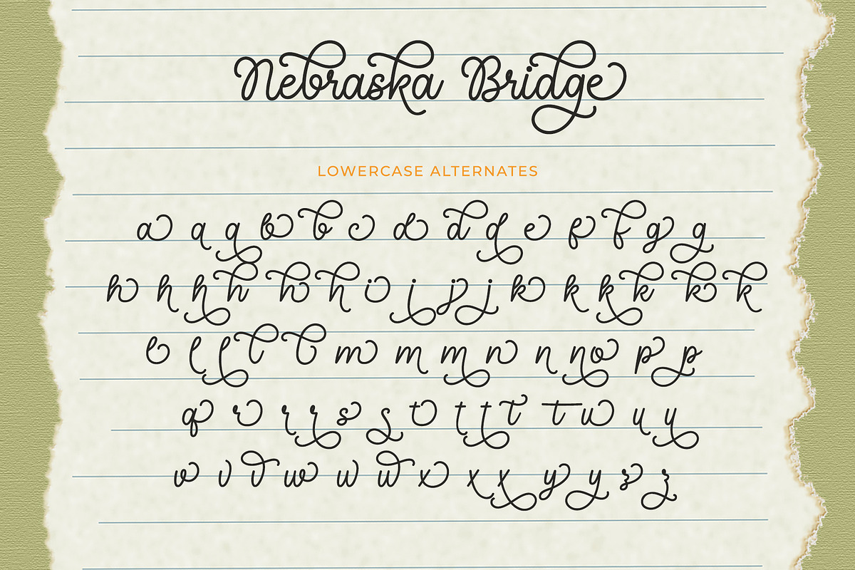 Nebraska Bridge - Monoline Cursive, a Script Font by Airotype (Photo 12 of 13)
