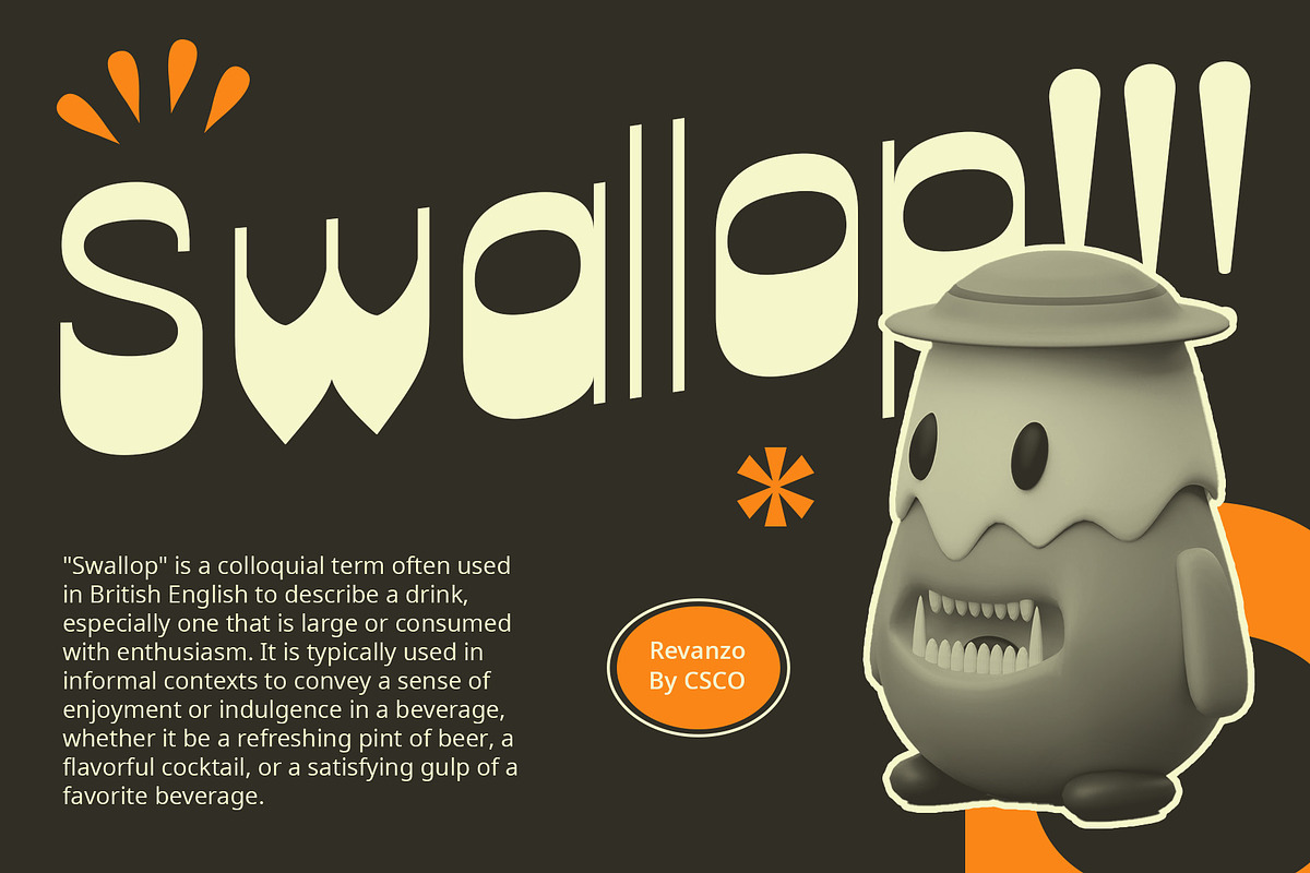 Revanzo – Reverse Contrast Font, a Sans Serif Font by Craft Supply Co. (Photo 2 of 8)