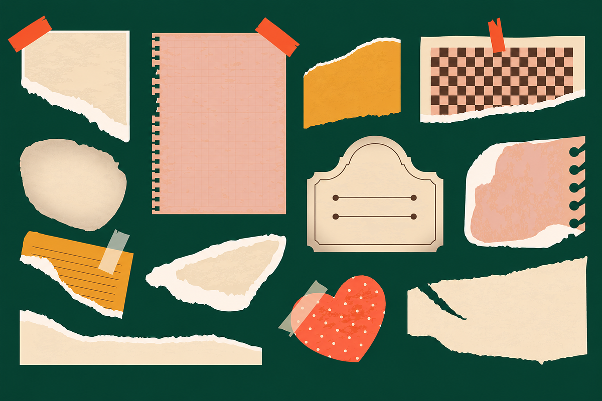 Paper Cut-Out Scrapbook Bundle, a Decorative Illustration by Anna Studio (Photo 8 of 28)
