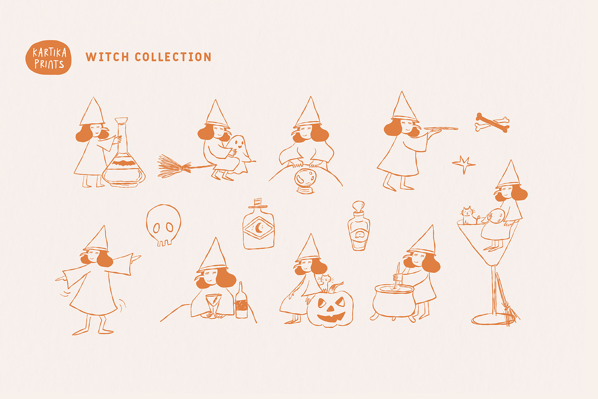 Halloween Clipart and Frames, an Illustration by Kartika Prints (Photo 5 of 11)
