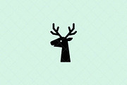 Minimalist Deer Icon Head, an Animal Illustration by Vectorium Studio (Thumbnail 1 of 4)