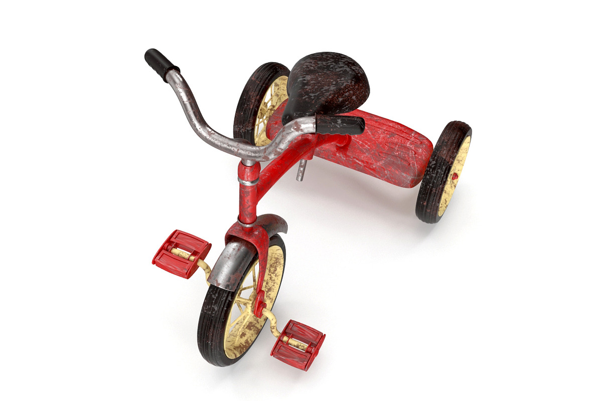 Old Tricycle, a Cars & Vehicle 3D Model by Tedi Permana (Photo 5 of 7)