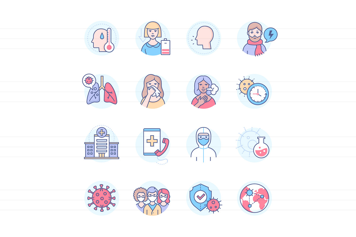Coronavirus Desease Line Icons, an Outline Icon by Boyko Pictures (Photo 9 of 10)