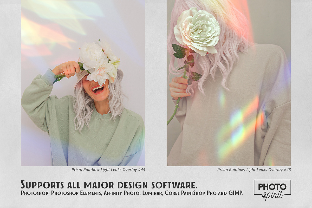 Prism Rainbow Light Leaks Overlays, a Brushes & More by PhotoSpirit (Photo 5 of 8)