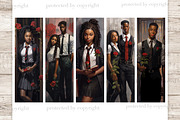 Dark Academy Bookmarks | Ephemera, a Person Illustration by GlamArtZhanna (Thumbnail 1 of 3)