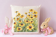 Black Eyed Susan Watercolor Cliparts, an Illustration by RobertsArt (Thumbnail 6 of 7)