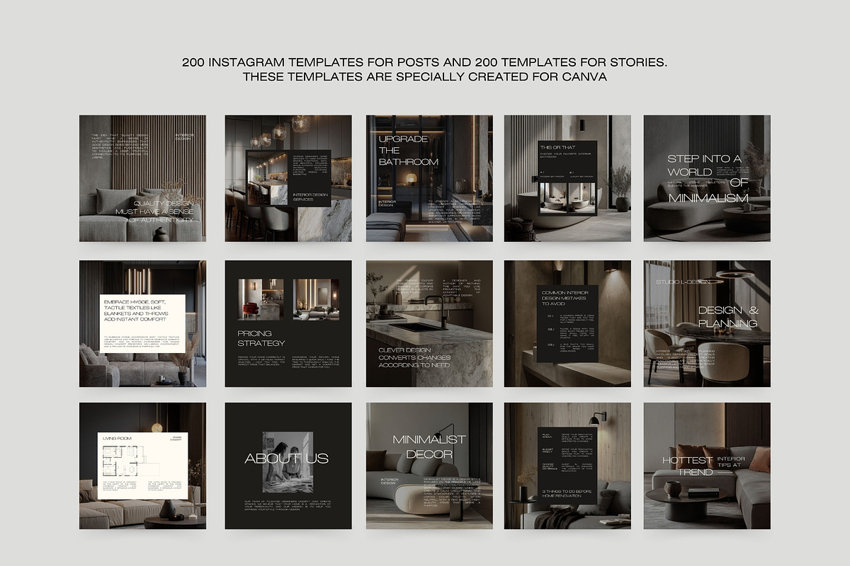 Interior Design Instagram Bundle III, a Social Media Template by Instprofi | Studio Estimo (Photo 24 of 49)