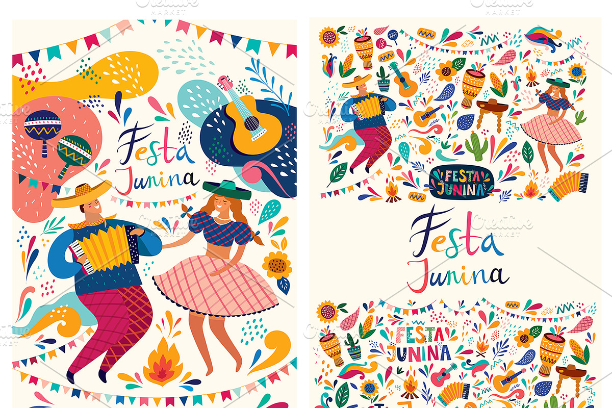 Festa Junina Brazil Collection, a Decorative Illustration by MoleskoStudio (Photo 2 of 3)
