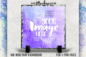 Sublimation square slate mockup