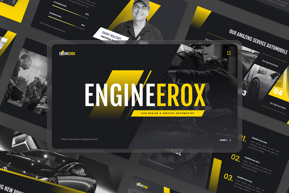 Engineerox - Automotive Powerpoint, a Presentation Template by GraphauseProject (Photo 2 of 7)