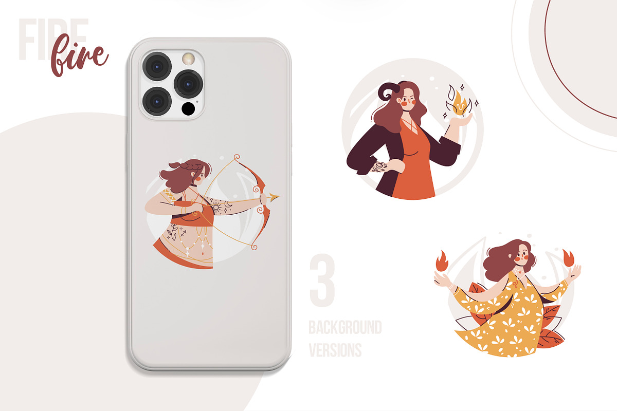 Zodiac Girls Illustration set, a Person Illustration by Frizenasya (Photo 3 of 10)