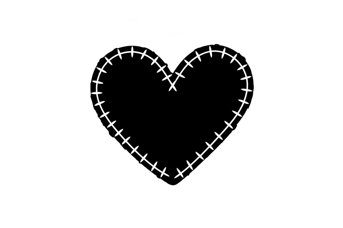 Stitched Heart Silhouette Vector Bun, an Illustration by Designs_River (Photo 14 of 41)