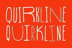 QUIRKLINE - Playful Handcrafted Font