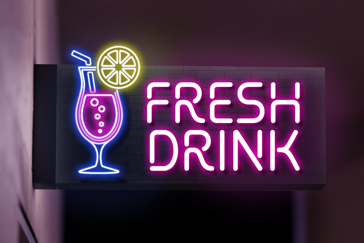 Flare - Neon Light Party Font, a Sans Serif Font by Hamz Studio (Photo 5 of 8)
