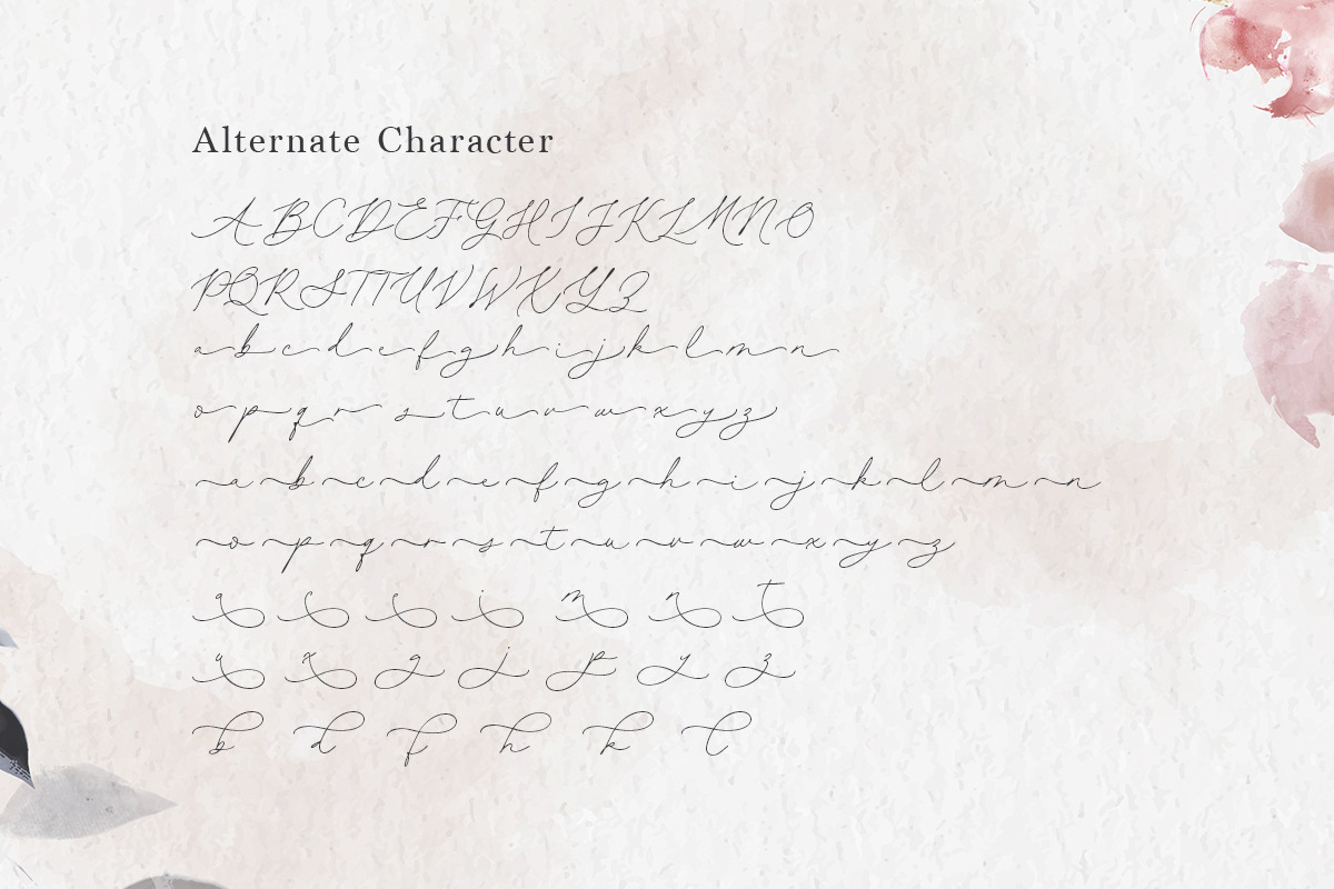 Mistyphora - Handwritten Script, a Script Font by Bale Type (Photo 10 of 10)