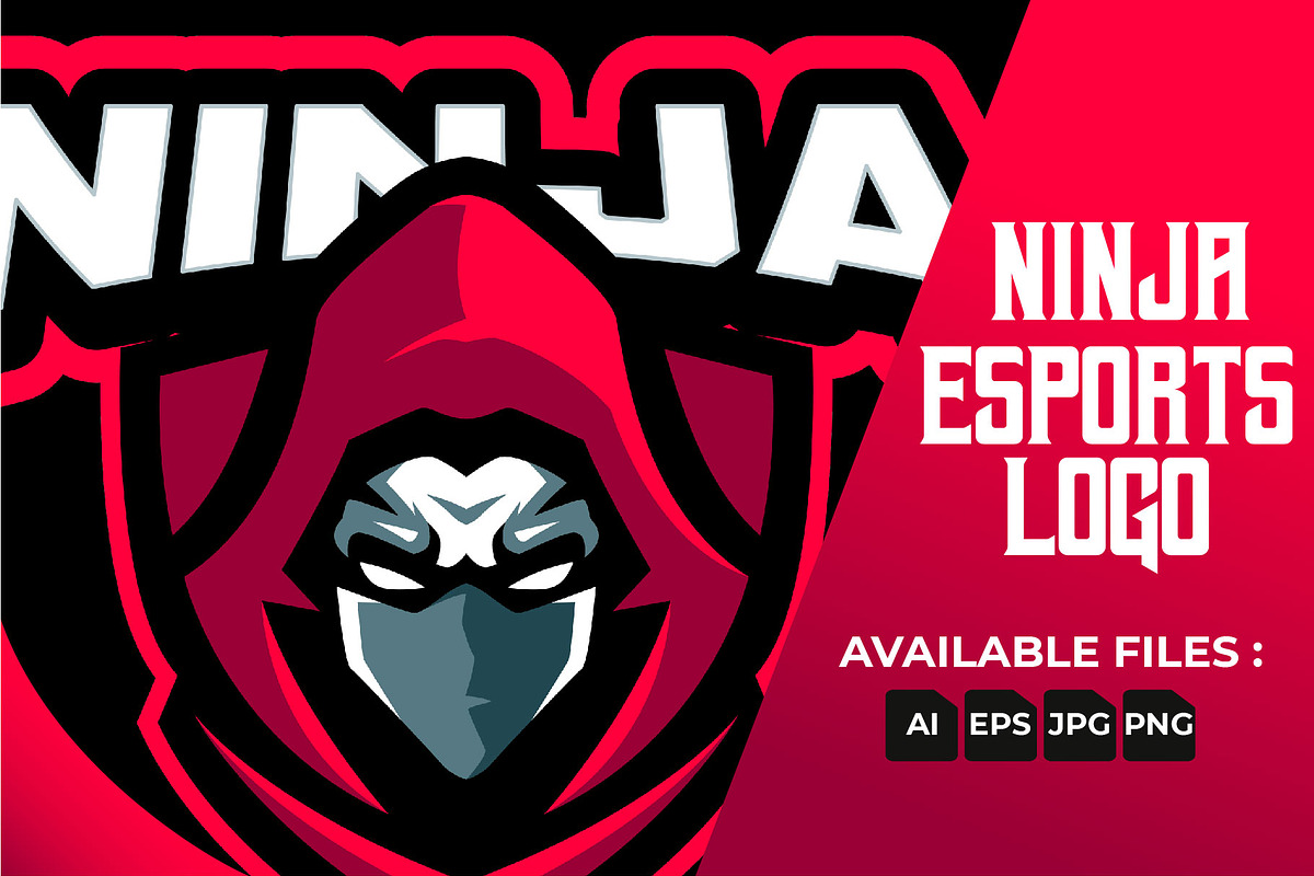 Ninja Esports Logo Templates, a Branding & Logo Template by kidzdsgn (Photo 1 of 4)