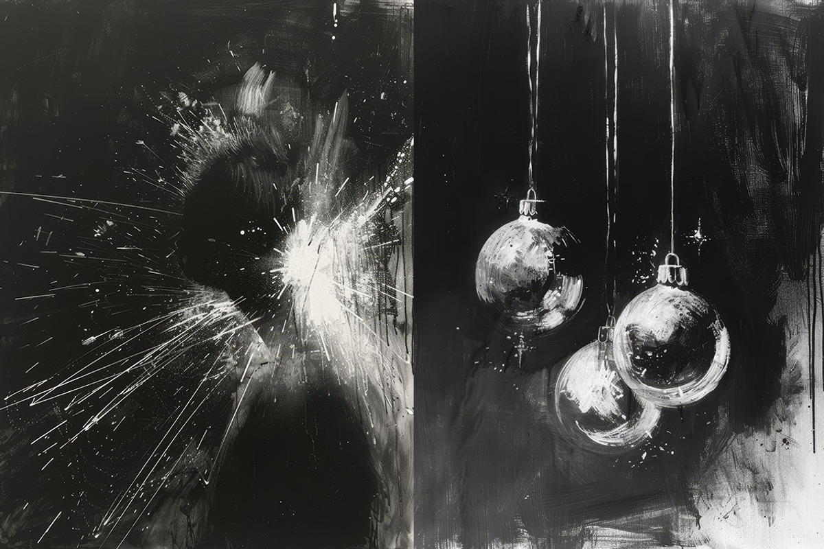 Dark Christmas - 141 images, a Seasonal Illustration by Handmadefont (Photo 14 of 19)