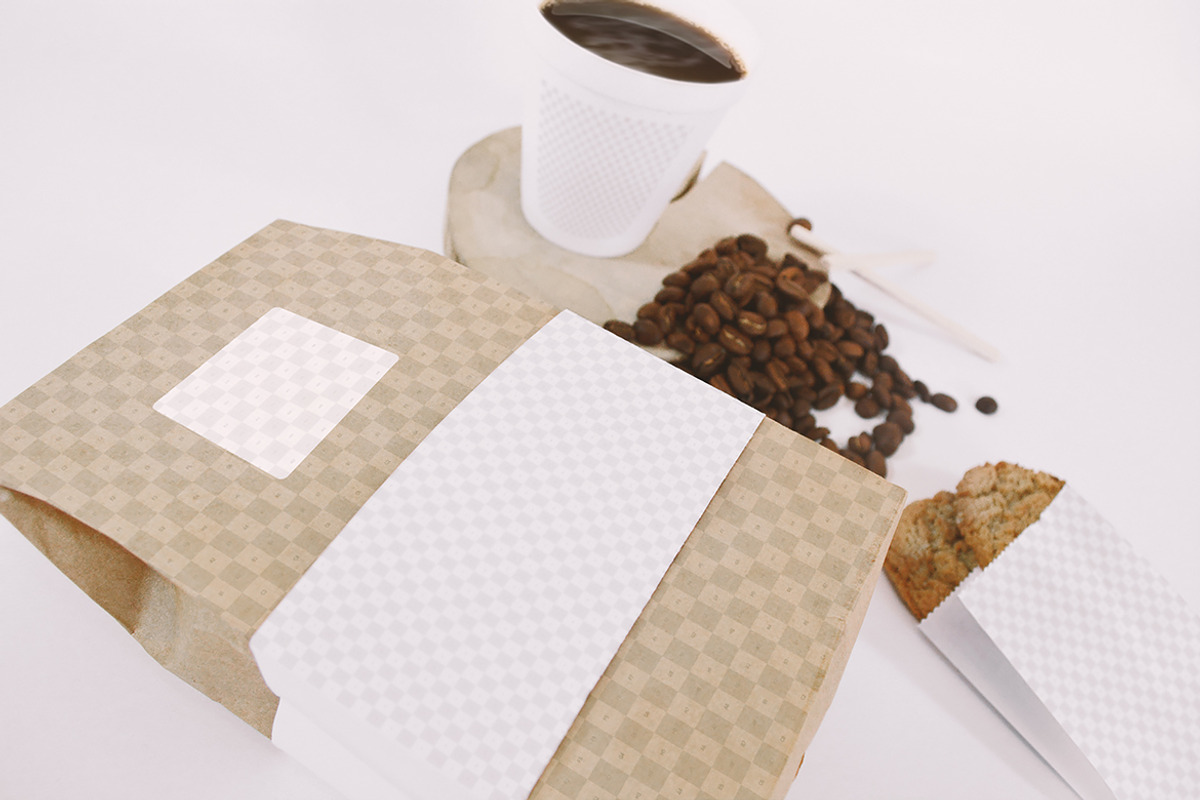Coffee Bag and Cup Mockup, a Cups & Container Mockup by eamejia (Photo 2 of 2)