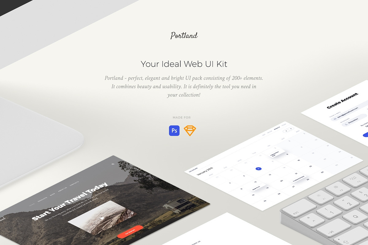 Portland UI Kit, an UI Kit Template by Craftwork (Photo 3 of 11)