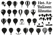 hot air balloon silhouettes, an Illustration by Amazin_art (Thumbnail 1 of 31)