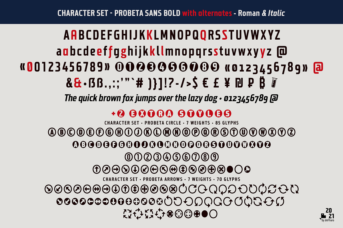 Probeta Sans Bold & Italic -4 fonts, a Sans Serif Font by deFharo (Photo 2 of 8)