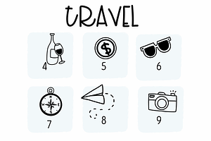 TRAVEL Symbols Fonts