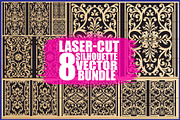 Mandala Laser Cut Vector Bundle, an Illustration by jahid234 (Thumbnail 1 of 9)