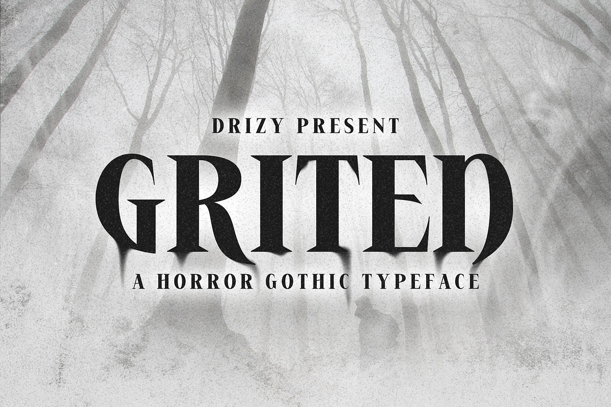 Griten - Horror Gothic Typeface, a Serif Font by Drizy (Photo 1 of 10)