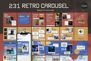Instagram Carousel Retro CANVA, a Social Media Template by Analogi Studio