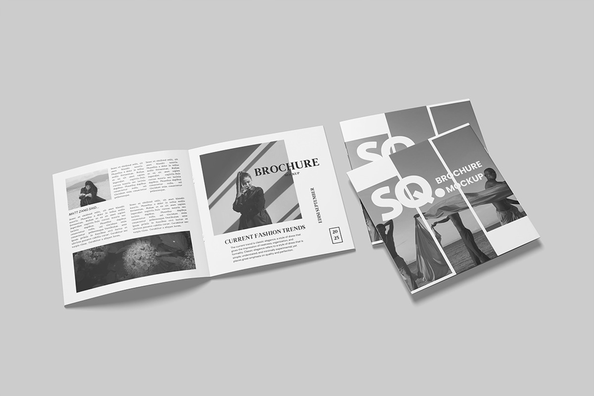 Square Brochure Mockup, a Mockup by DxSLEX (Photo 5 of 5)