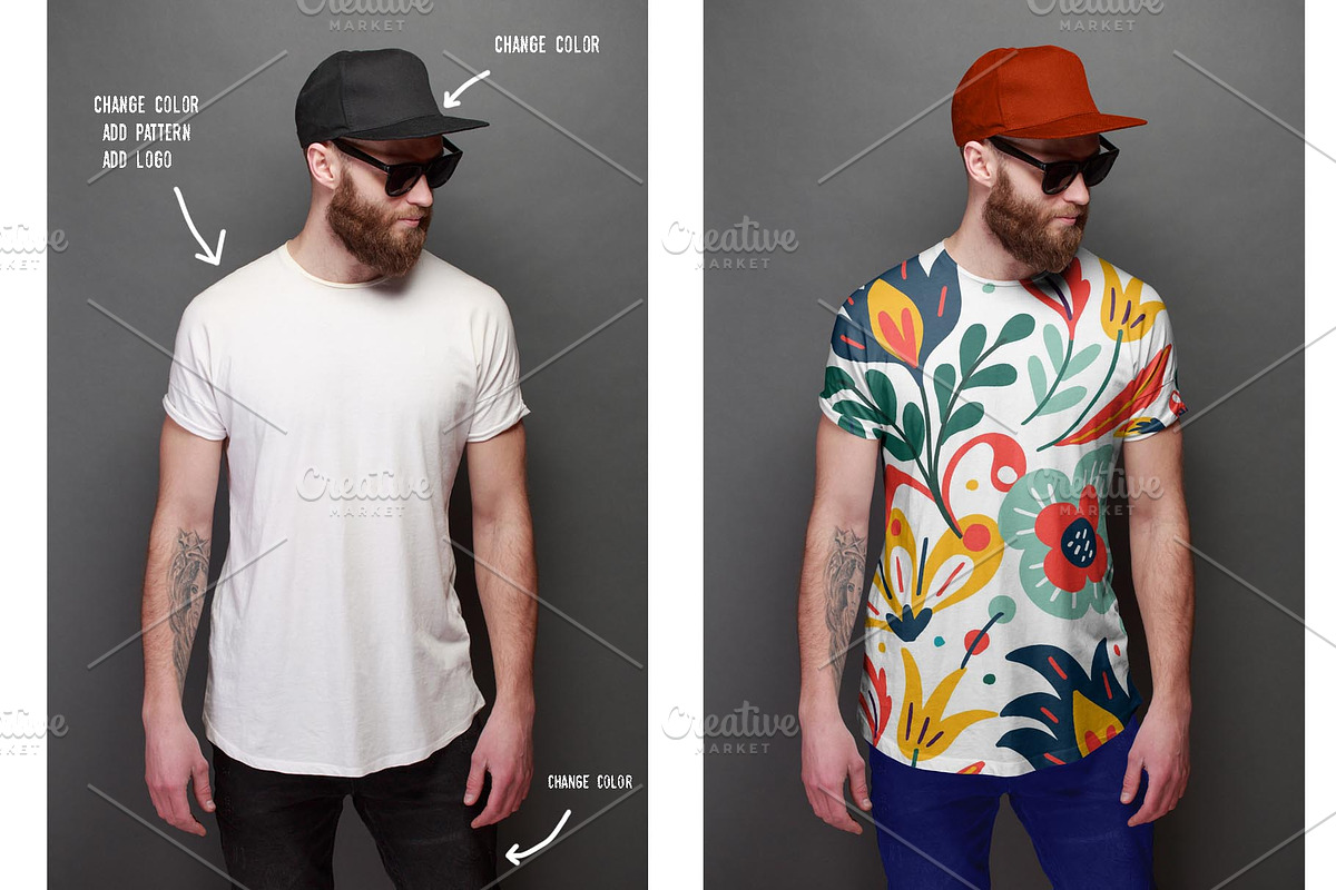 T-shirt mockup (front and back) # 2, a Shirt Mockup by Arfis (Photo 2 of 6)