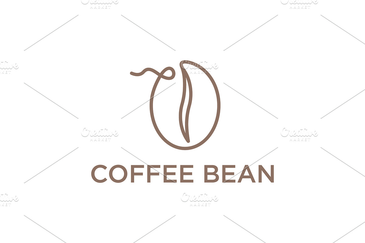 Coffee Bean Line Logo Design, a Branding & Logo Template by yanuart