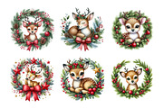 Christmas Deer in Wreath, an Illustration by Design Market (Thumbnail 4 of 4)
