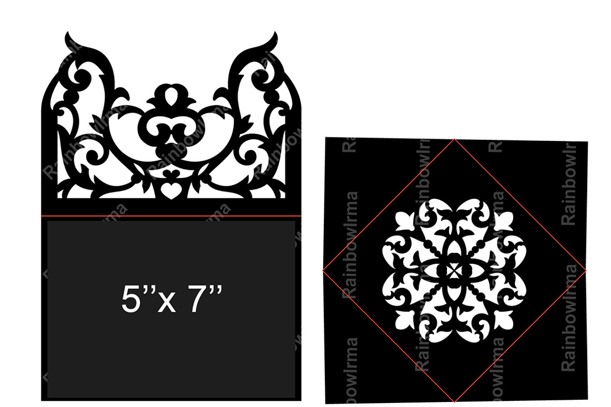 10 Wedding invitation envelope laser, a Card Template by RAINBOWIRMA (Photo 3 of 4)