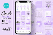 Spiritual Coach Instagram Puzzle, a Social Media Template by Sakura Digitals (Thumbnail 1 of 4)