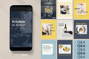 Restaurant Instagram Kit | Canva