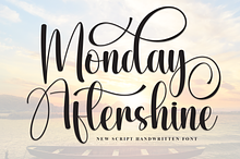 Monday Aftershine | Script Font