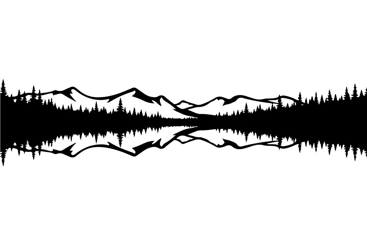 Lake Reflection Silhouette, an Object Graphic by Designer_Momina (Photo 17 of 20)