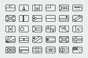 Outline rounded world flags, an Outline Icon by Xinh Studio (Thumbnail 2 of 4)