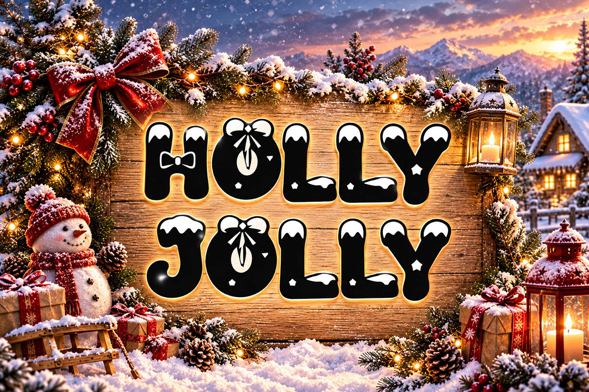 Christmas Mallow, a Blackletter Font by Yoga Letter (Photo 4 of 9)