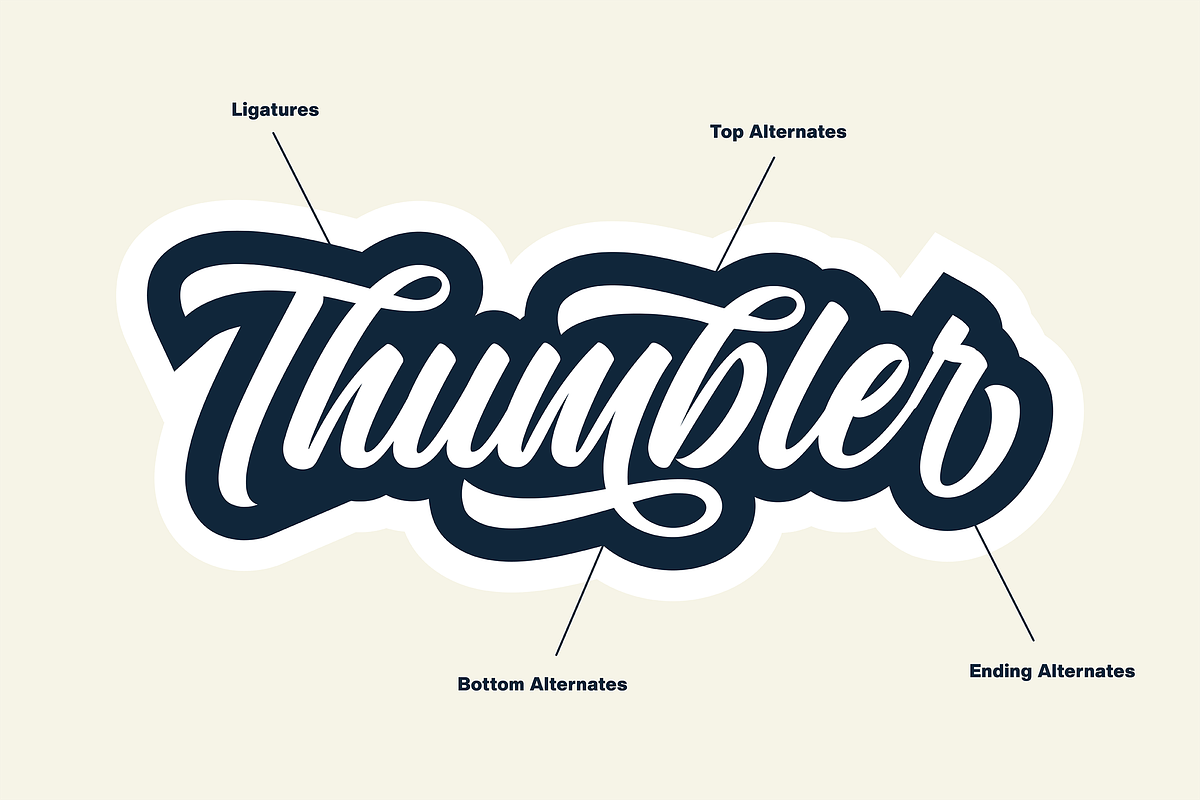 Hundrake Bold Script Font, a Script Font by Namara Creative Studio (Photo 7 of 11)
